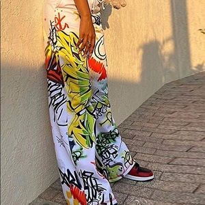 NWOT.  Y2K Graffiti pants size medium